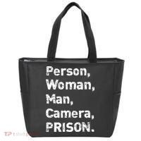 Person, Woman, Man, Camera, PRISON Tote Bag thumb 0