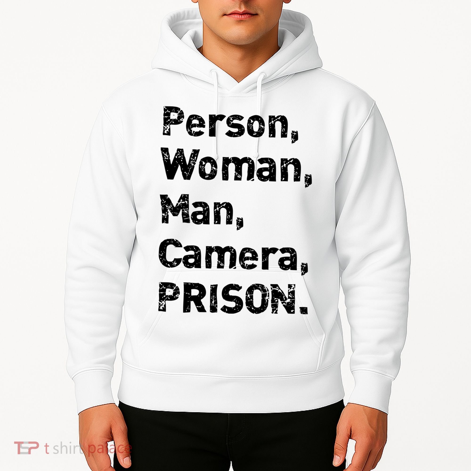 Person, Woman, Man, Camera, PRISON Hoodie