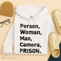 Person, Woman, Man, Camera, PRISON Hoodie thumb 4