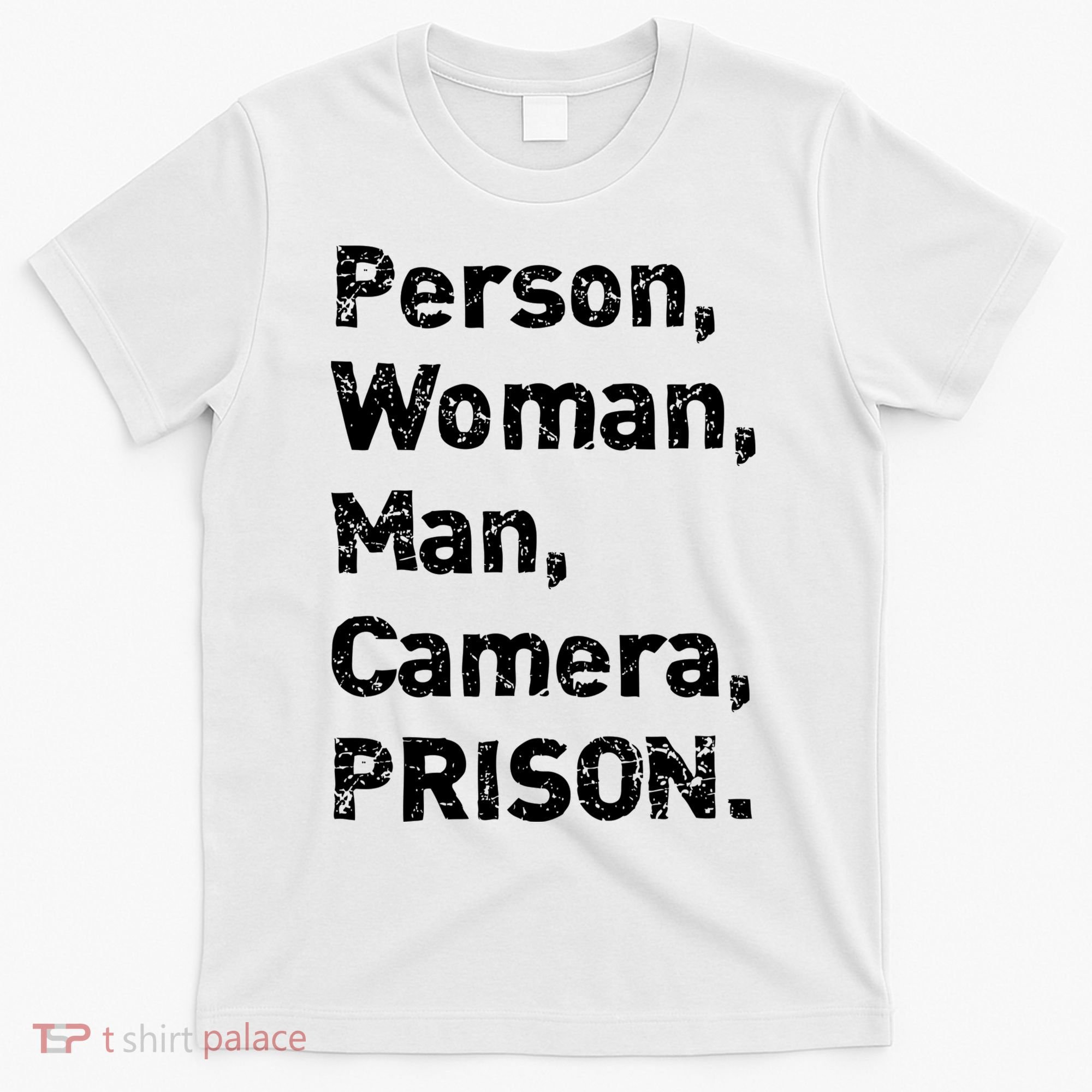 Person, Woman, Man, Camera, PRISON T-Shirt