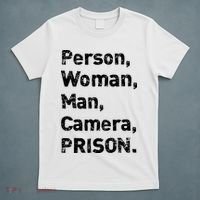 Person, Woman, Man, Camera, PRISON T-Shirt thumb 5