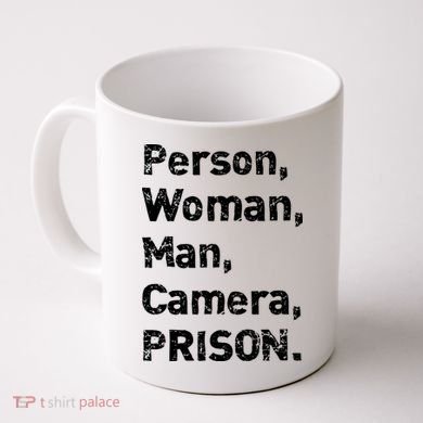 Person, Woman, Man, Camera, PRISON Coffee Mug