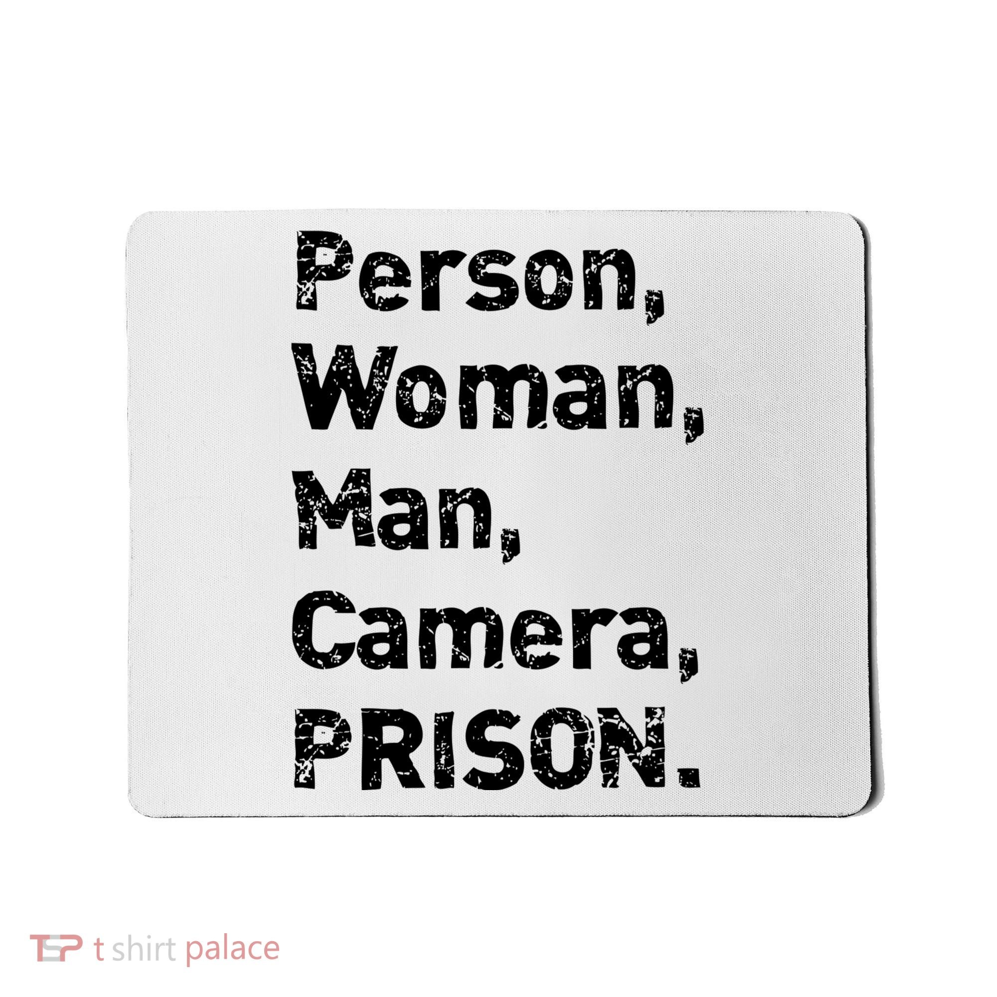 Person, Woman, Man, Camera, PRISON Mousepad