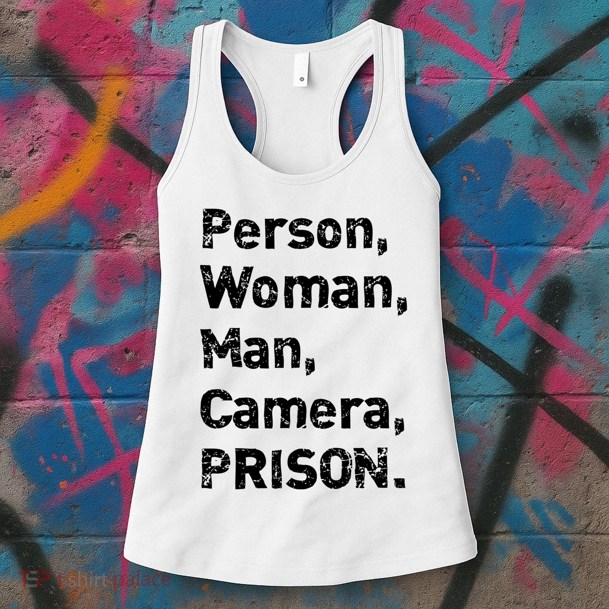 Person, Woman, Man, Camera, PRISON Women's Tank Top