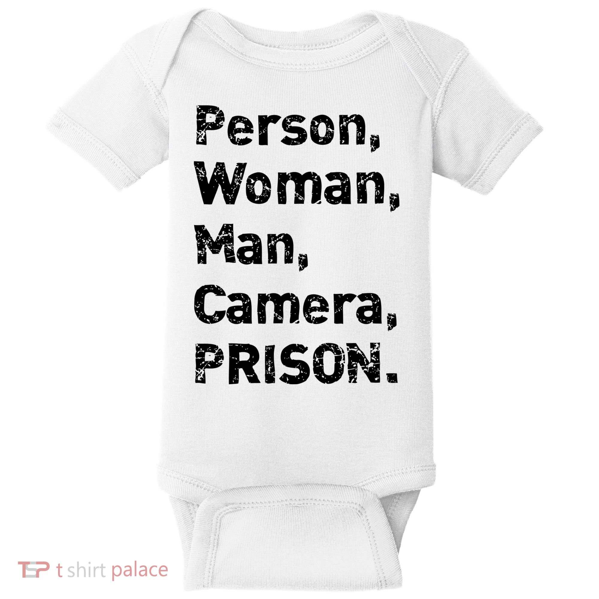 Person, Woman, Man, Camera, PRISON Baby Bodysuit