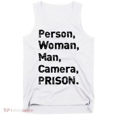 Person, Woman, Man, Camera, PRISON Tank Top
