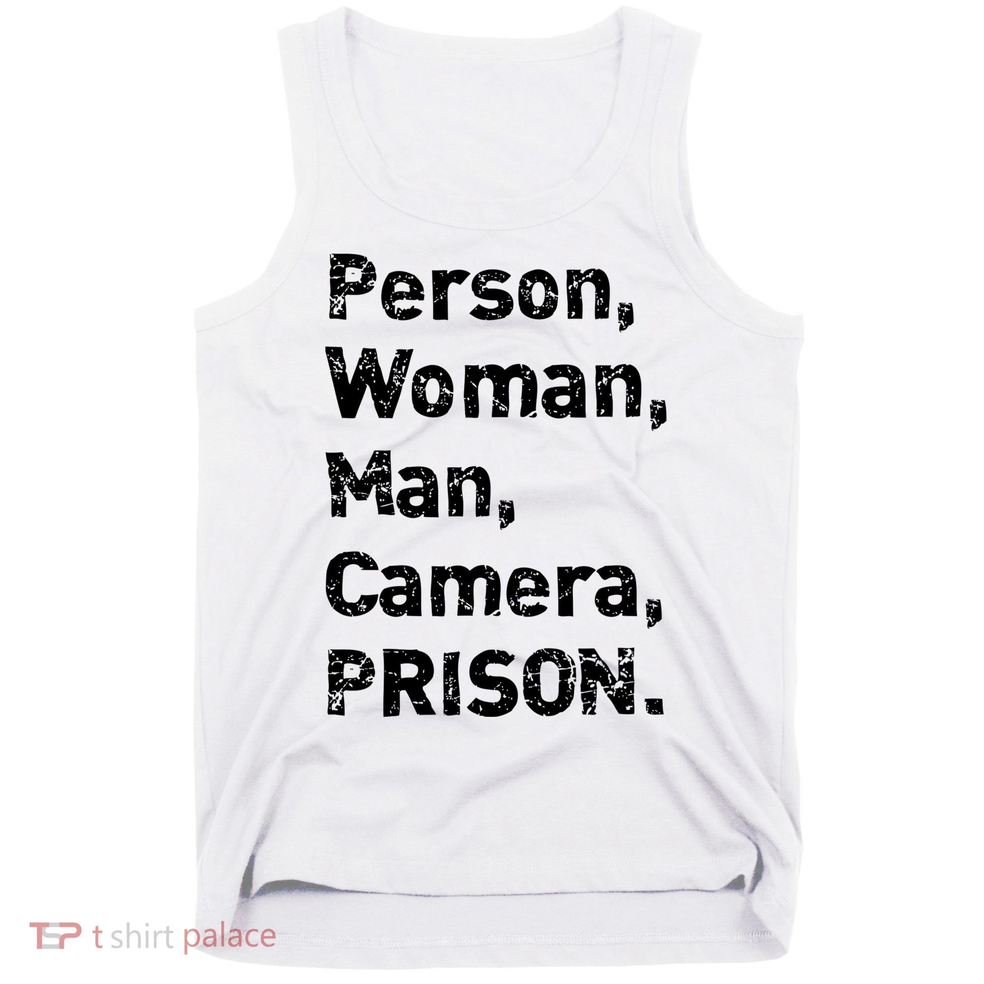 Person, Woman, Man, Camera, PRISON Tank Top