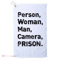 Person, Woman, Man, Camera, PRISON Golf Towel thumb 0