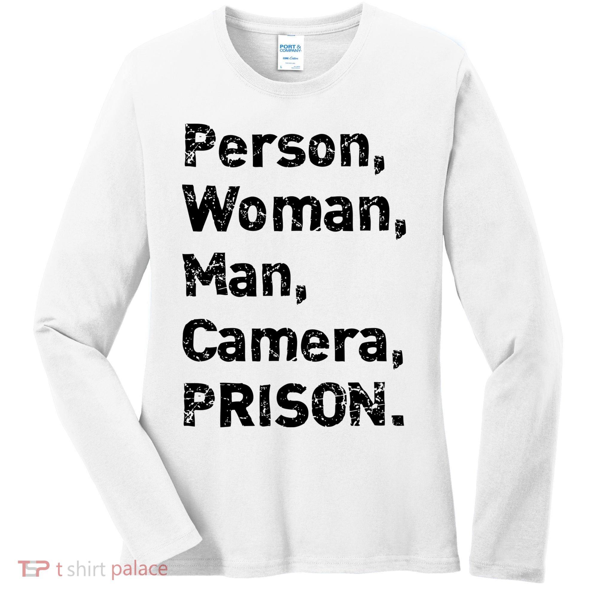 Person, Woman, Man, Camera, PRISON Women's Long Sleeve Shirt