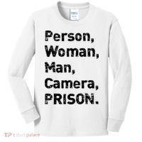 Person, Woman, Man, Camera, PRISON Kids Long Sleeve Shirt thumb 0