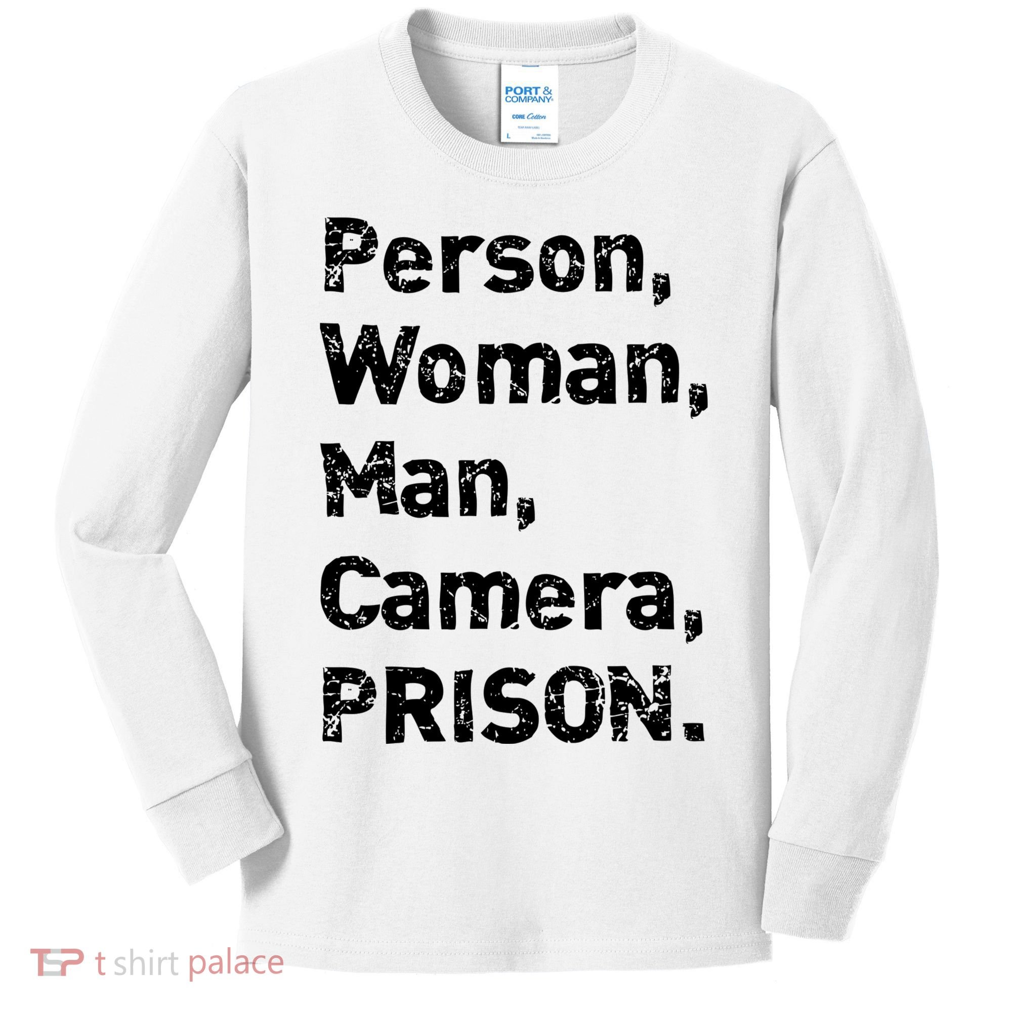 Person, Woman, Man, Camera, PRISON Kids Long Sleeve Shirt