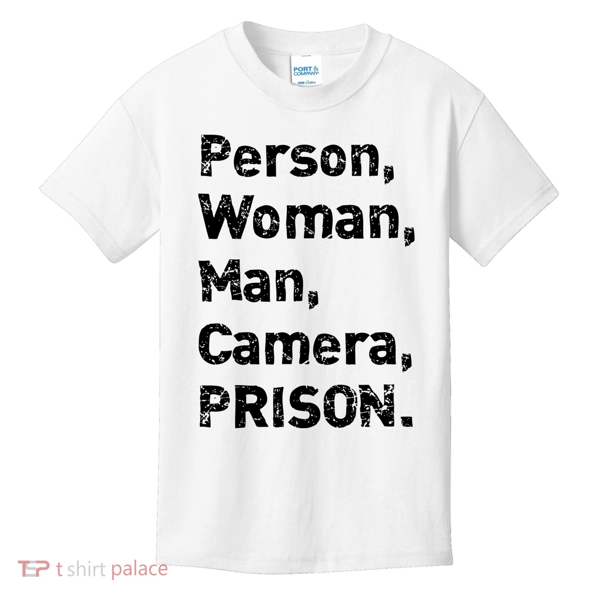 Person, Woman, Man, Camera, PRISON Kids T-Shirt