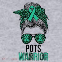 Pots Warrior Messy Bun Pots Awareness Day Pots Fighter Women's Sweatshirt thumb 2