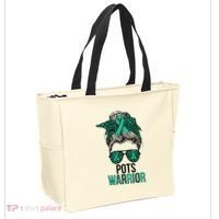 Pots Warrior Messy Bun Pots Awareness Day Pots Fighter Tote Bag thumb 2