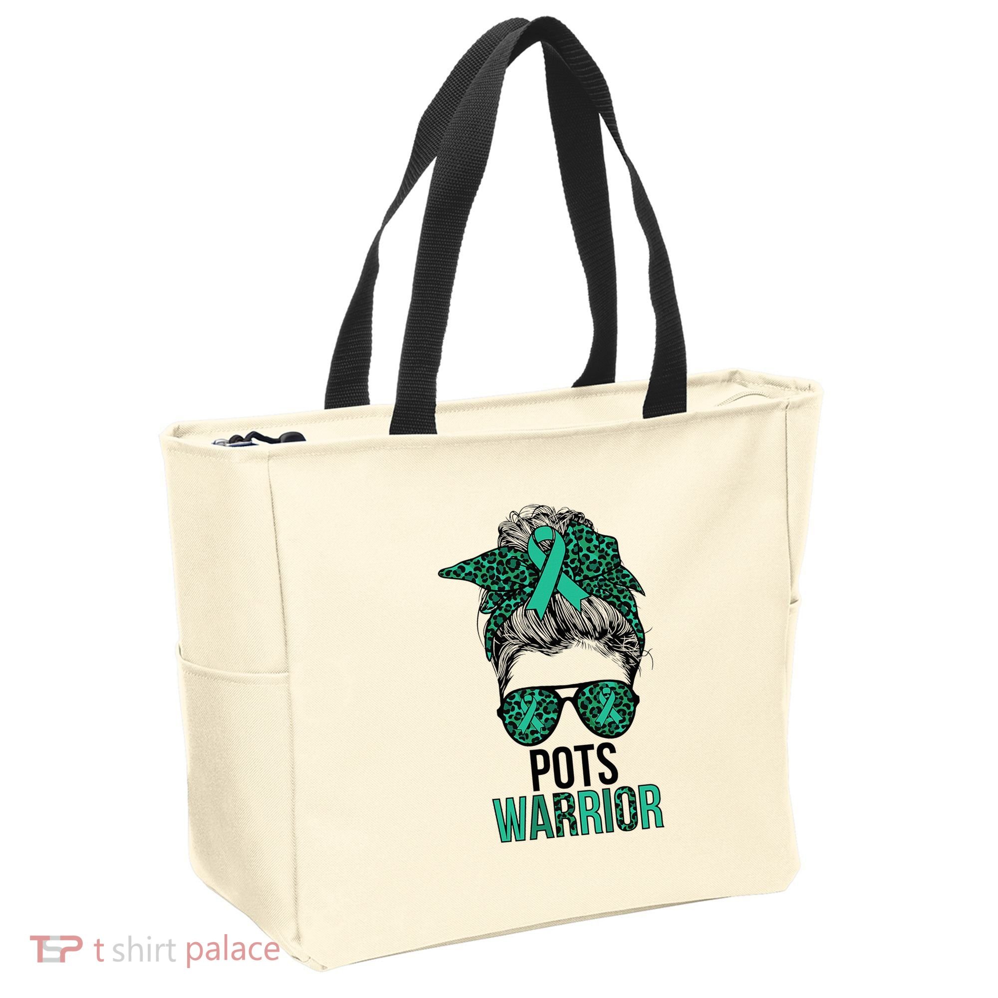 Pots Warrior Messy Bun Pots Awareness Day Pots Fighter Tote Bag