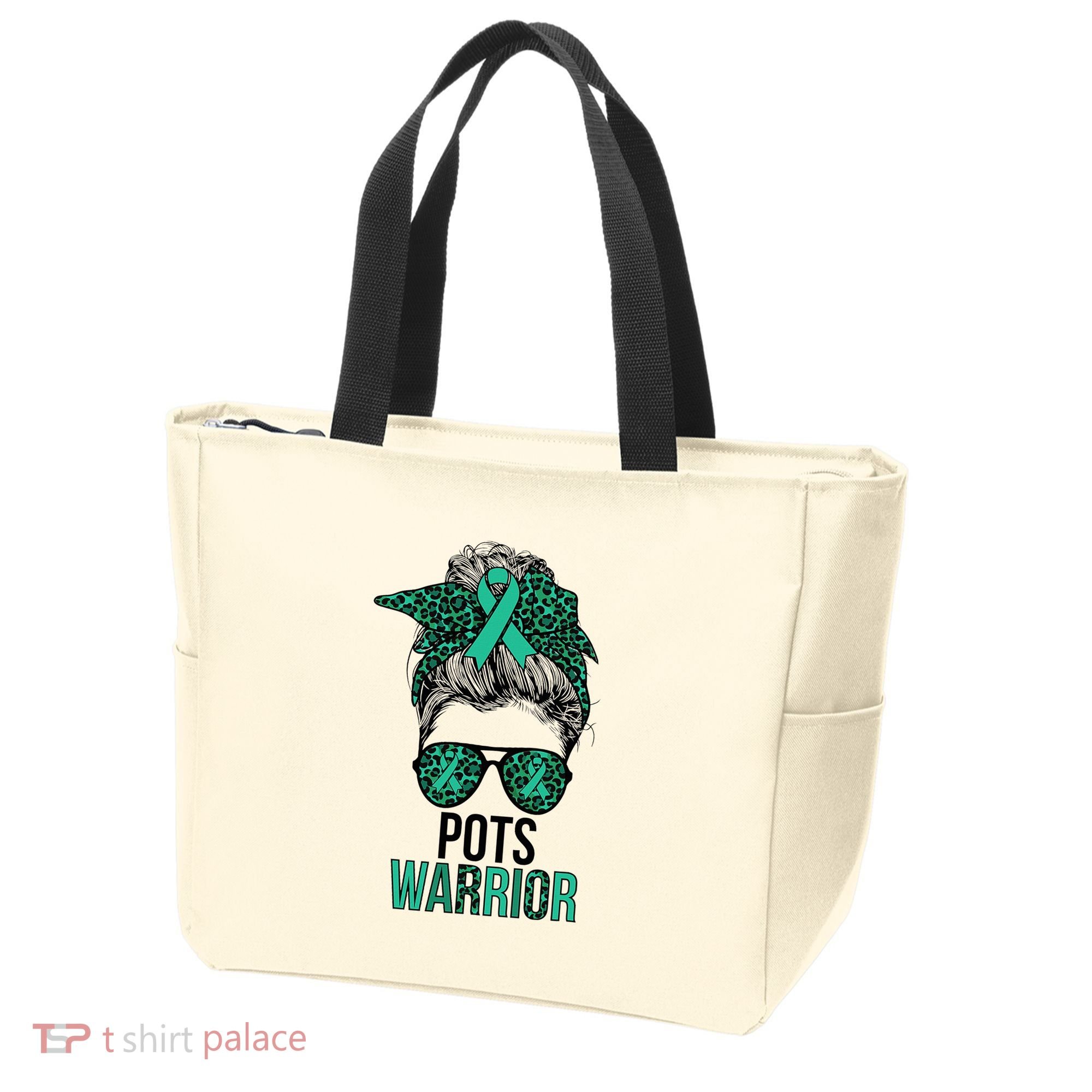 Pots Warrior Messy Bun Pots Awareness Day Pots Fighter Tote Bag