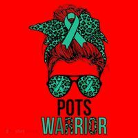 Pots Warrior Messy Bun Pots Awareness Day Pots Fighter Santa Hat thumb 1