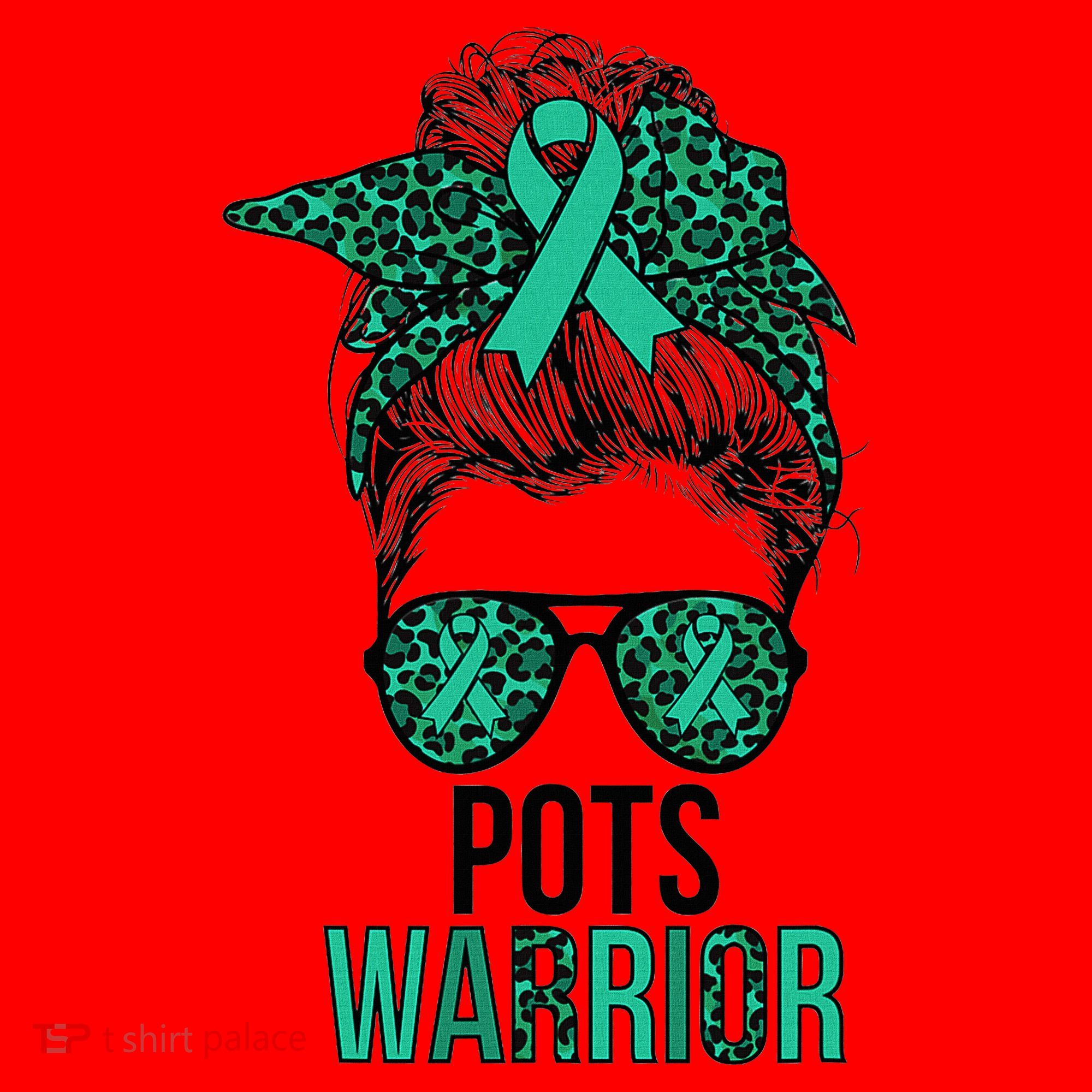 Pots Warrior Messy Bun Pots Awareness Day Pots Fighter Santa Hat