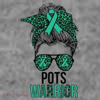 Pots Warrior Messy Bun Pots Awareness Day Pots Fighter Toddler Hoodie thumb 2
