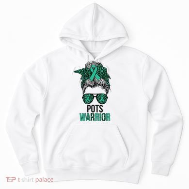 Pots Warrior Messy Bun Pots Awareness Day Pots Fighter Hoodie
