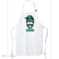 Pots Warrior Messy Bun Pots Awareness Day Pots Fighter Apron thumb 0