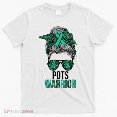 Pots Warrior Messy Bun Pots Awareness Day Pots Fighter T-Shirt