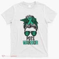 Pots Warrior Messy Bun Pots Awareness Day Pots Fighter T-Shirt thumb 0