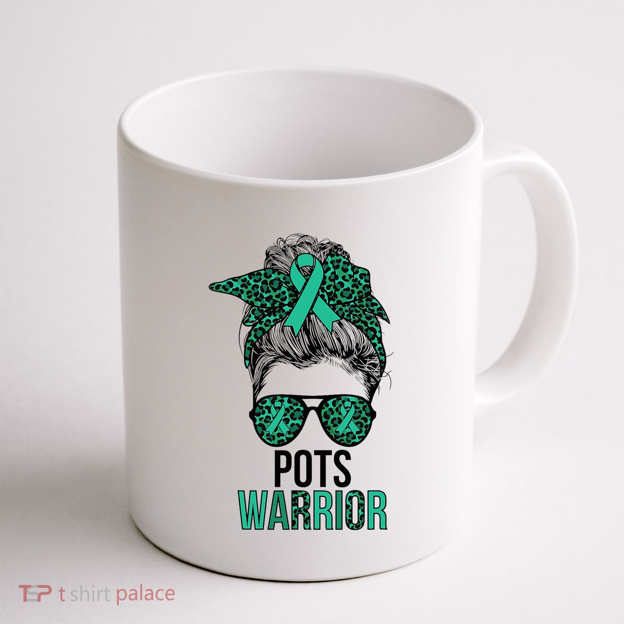 Pots Warrior Messy Bun Pots Awareness Day Pots Fighter Coffee Mug