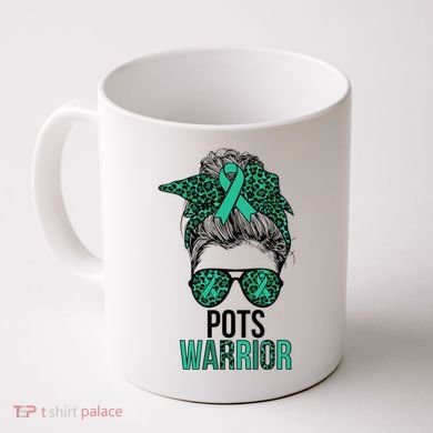 Pots Warrior Messy Bun Pots Awareness Day Pots Fighter Coffee Mug