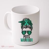 Pots Warrior Messy Bun Pots Awareness Day Pots Fighter Coffee Mug thumb 0