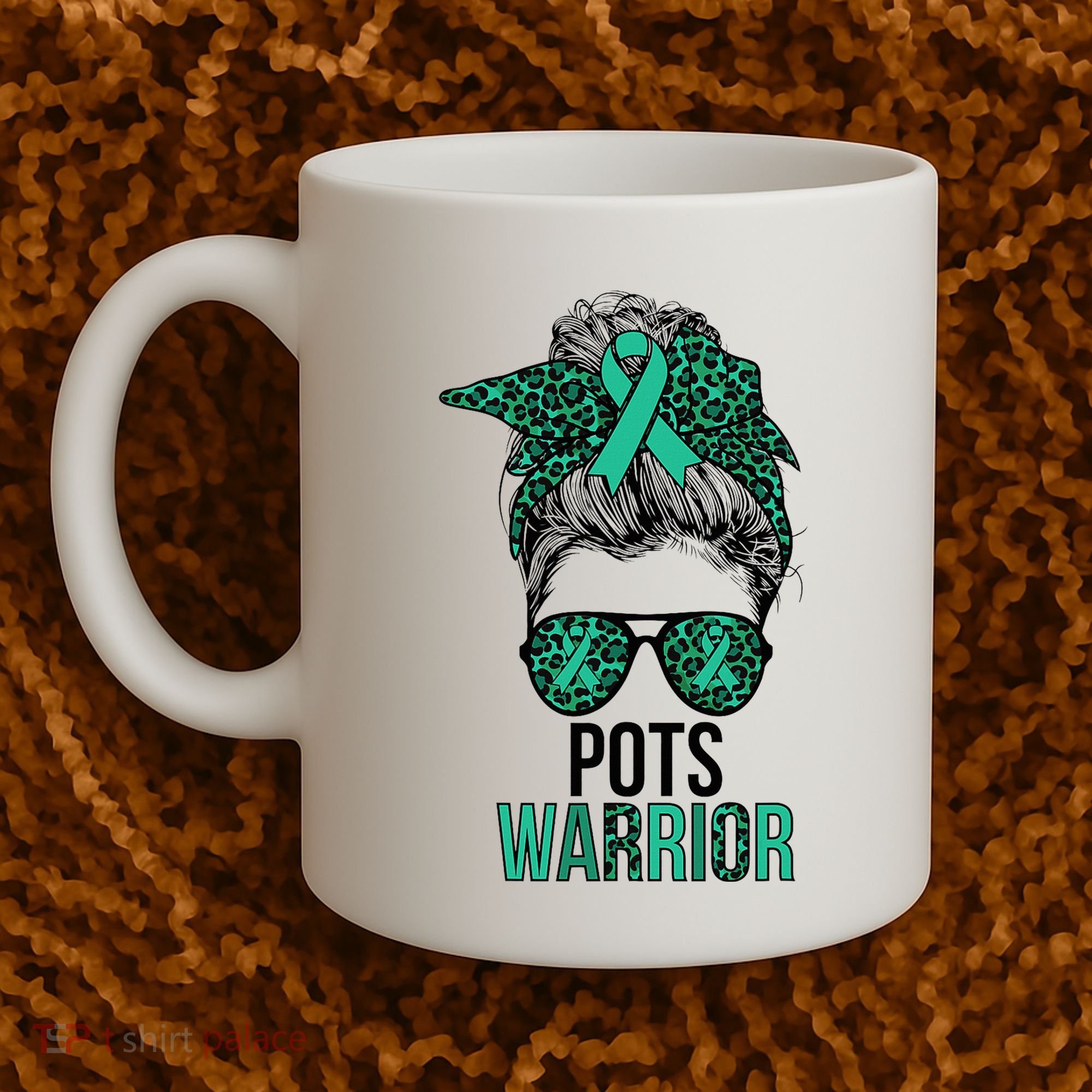 Pots Warrior Messy Bun Pots Awareness Day Pots Fighter Coffee Mug