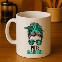 Pots Warrior Messy Bun Pots Awareness Day Pots Fighter Coffee Mug thumb 4