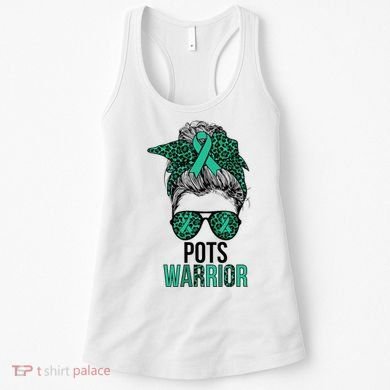 Pots Warrior Messy Bun Pots Awareness Day Pots Fighter Women's Tank Top