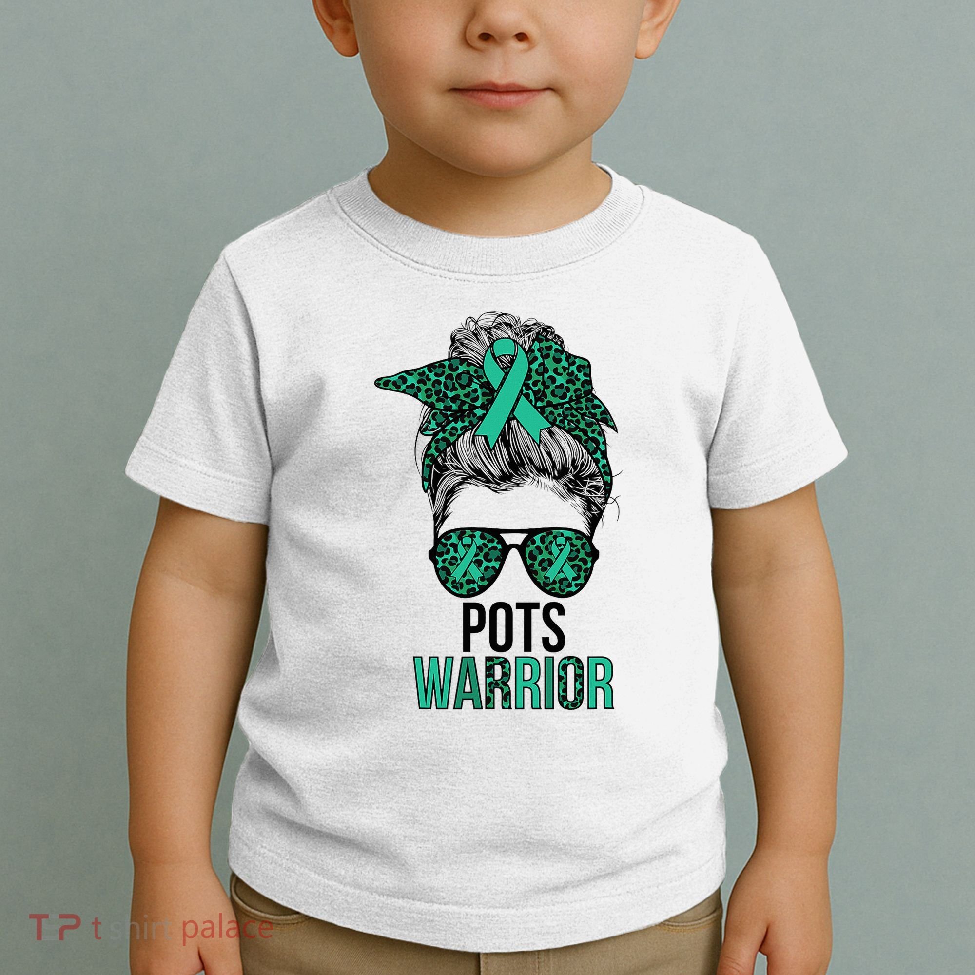 Pots Warrior Messy Bun Pots Awareness Day Pots Fighter Toddler T-Shirt