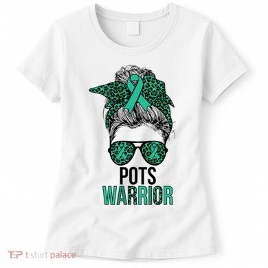 Pots Warrior Messy Bun Pots Awareness Day Pots Fighter Women's T-Shirt