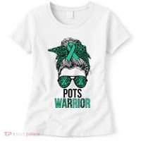 Pots Warrior Messy Bun Pots Awareness Day Pots Fighter Women's T-Shirt thumb 0
