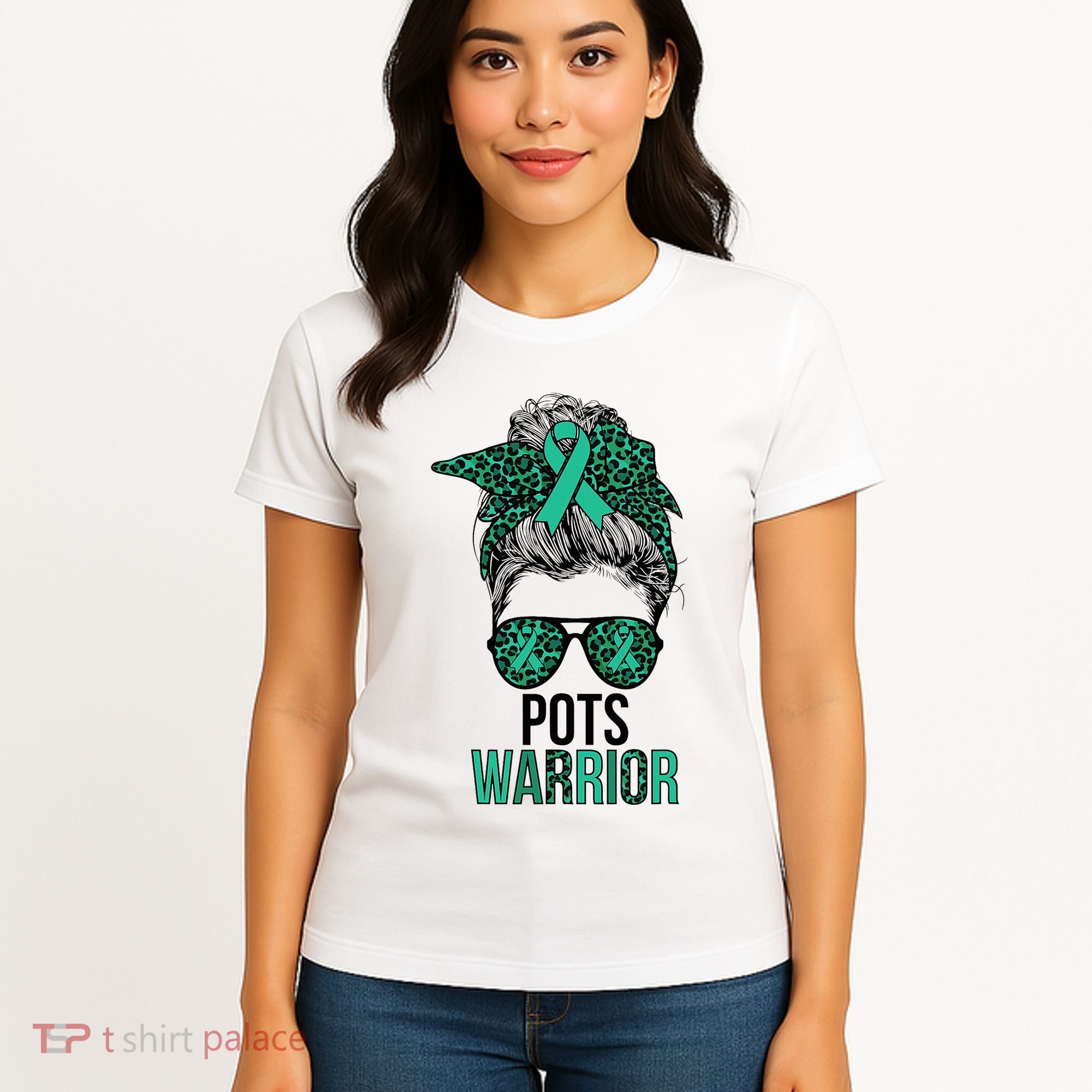 Pots Warrior Messy Bun Pots Awareness Day Pots Fighter Women's T-Shirt