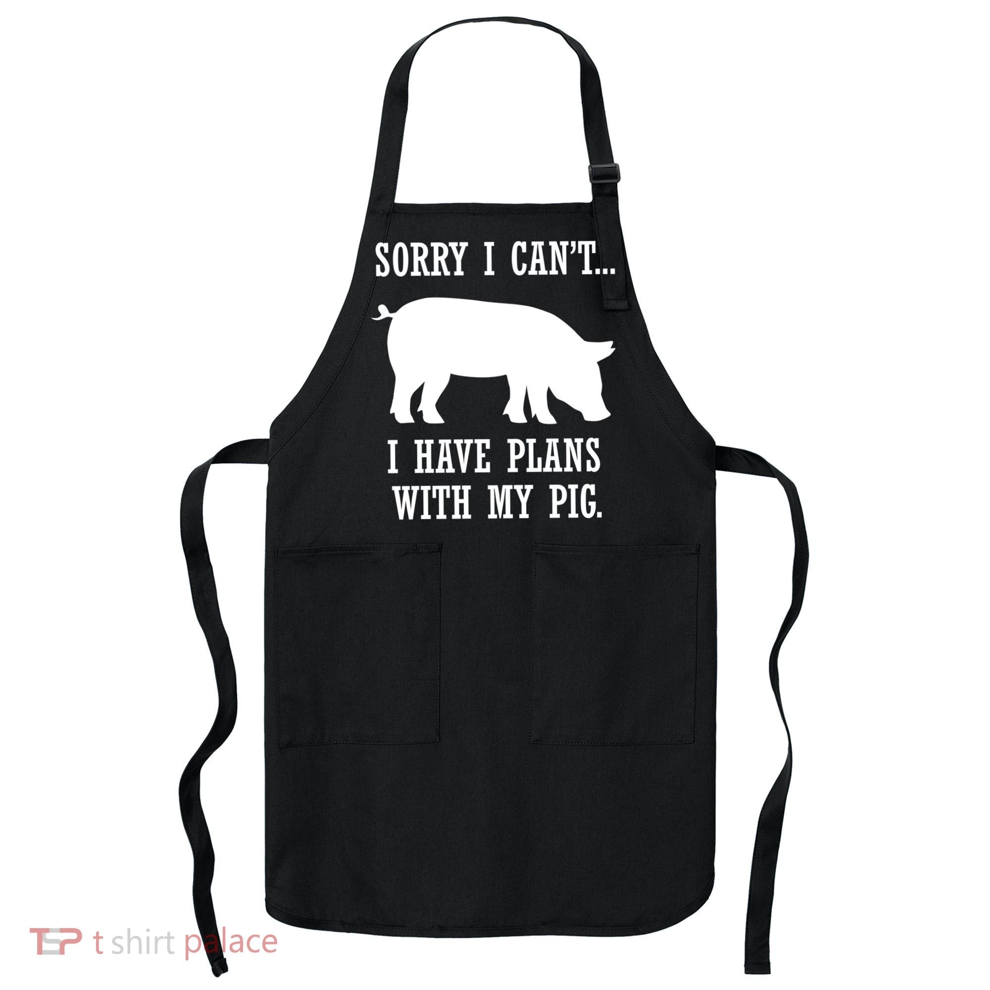 Plans With My Pig Ironic Farmer Pork Gift Apron