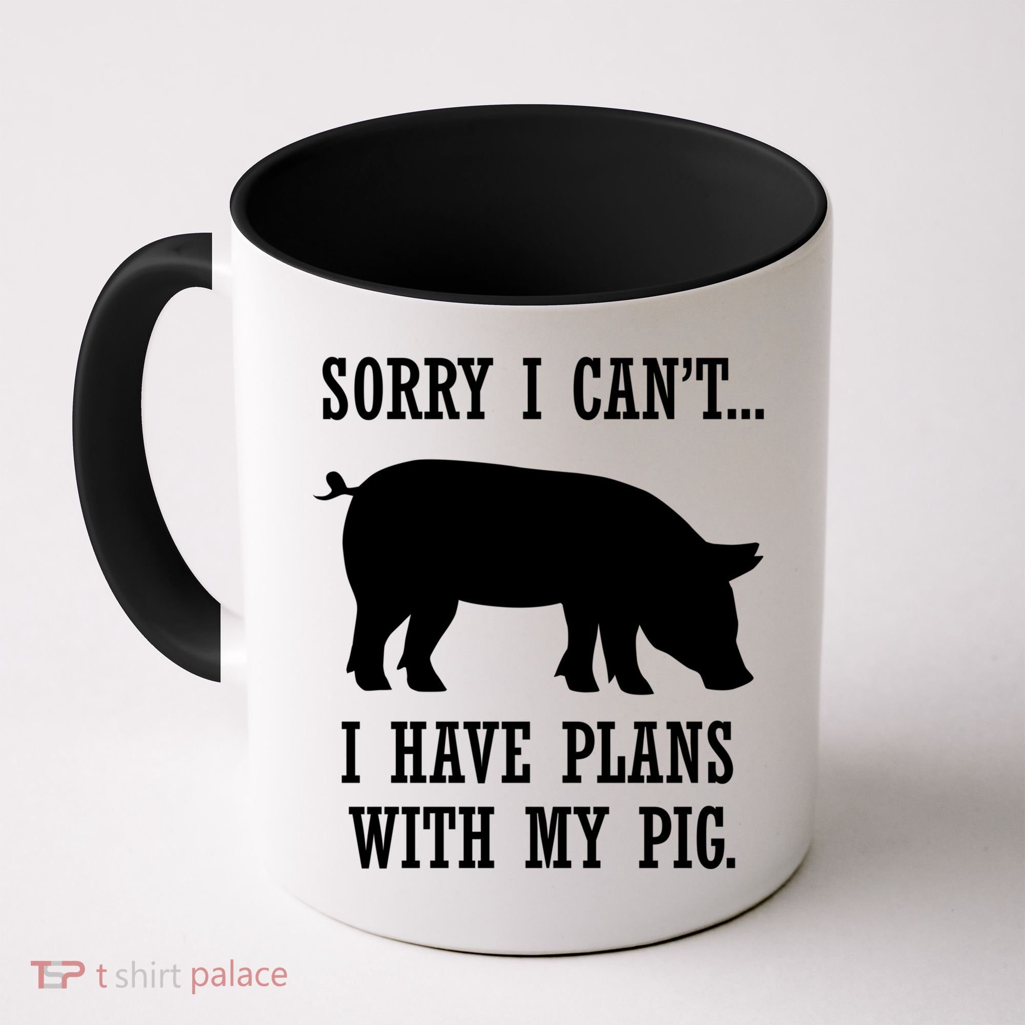 Plans With My Pig Ironic Farmer Pork Gift Coffee Mug