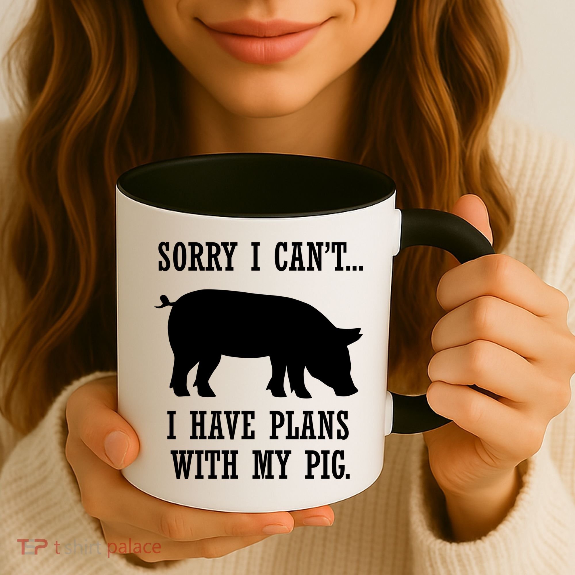 Plans With My Pig Ironic Farmer Pork Gift Coffee Mug