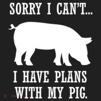 Plans With My Pig Ironic Farmer Pork Gift Beanie thumb 2