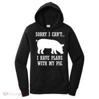 Plans With My Pig Ironic Farmer Pork Gift Women's Hoodie thumb 0