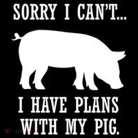 Plans With My Pig Ironic Farmer Pork Gift Women's Hoodie thumb 2