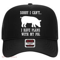 Plans With My Pig Ironic Farmer Pork Gift Hat thumb 0