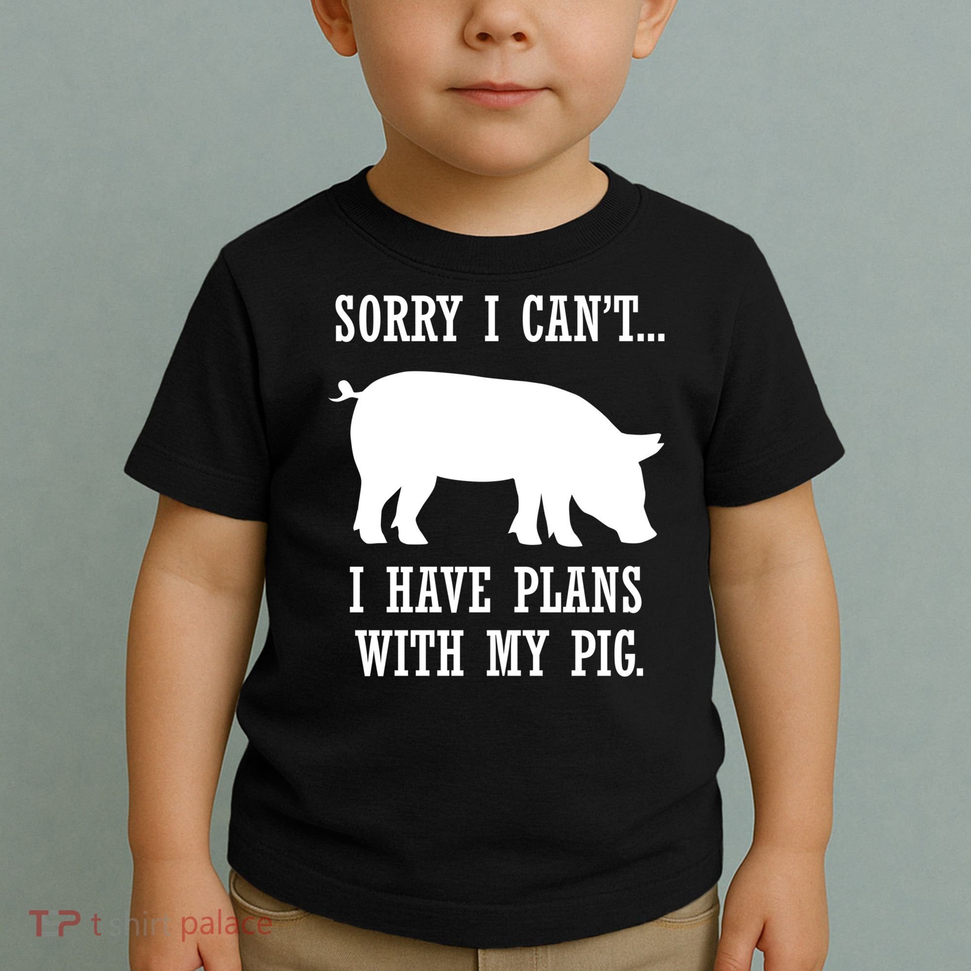 Plans With My Pig Ironic Farmer Pork Gift Toddler T-Shirt