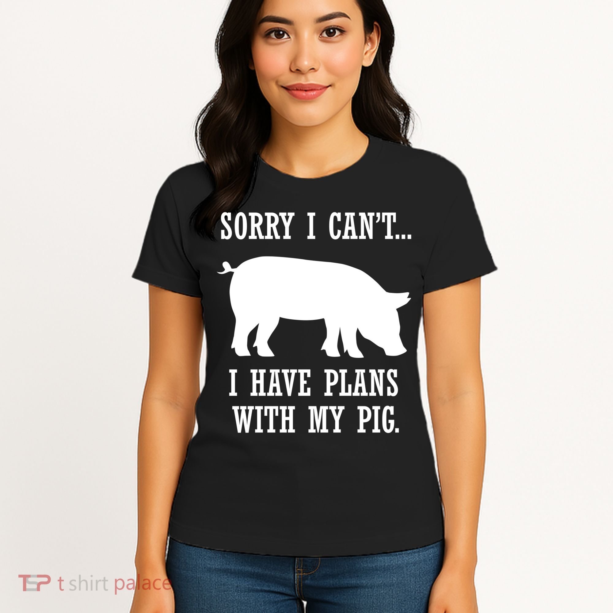 Plans With My Pig Ironic Farmer Pork Gift Women's T-Shirt
