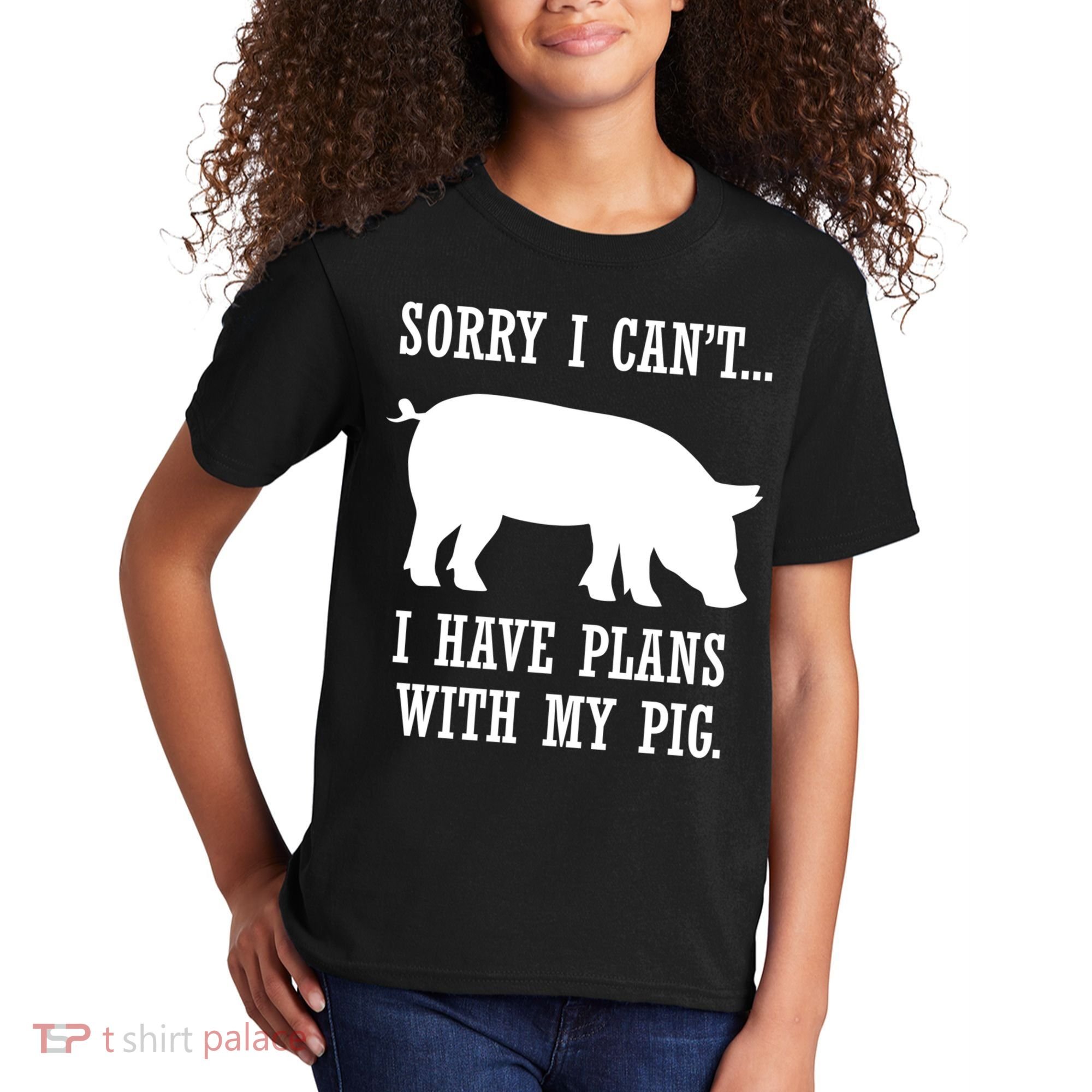 Plans With My Pig Ironic Farmer Pork Gift Kids T-Shirt