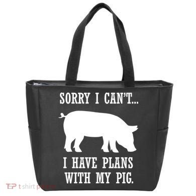 Plans With My Pig Ironic Farmer Pork Gift Tote Bag