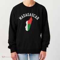 Patriotic Women Madagascar Flag Map Distressed Women's Sweatshirt thumb 0