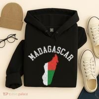 Patriotic Women Madagascar Flag Map Distressed Hoodie thumb 4